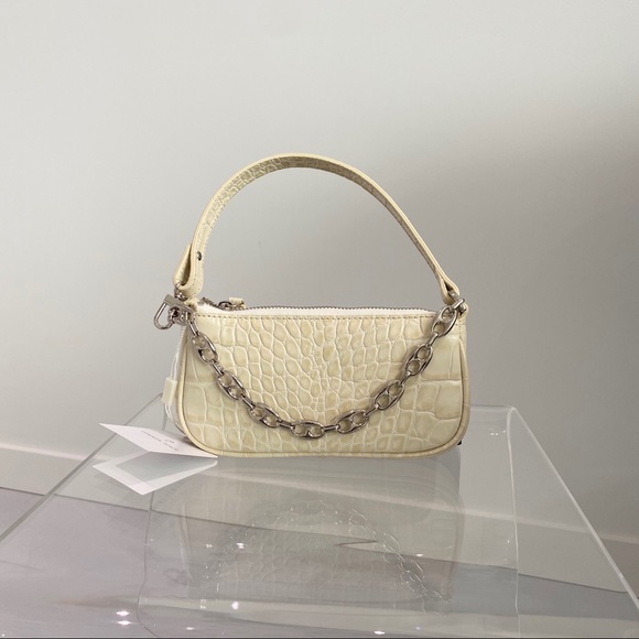 By Far Mini Rachel Cream Embossed Leather - Picture 2 of 4